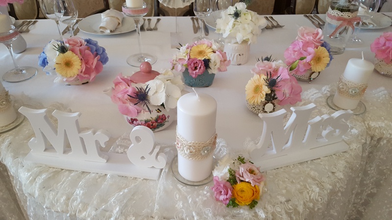 litere Mr & Mrs prezidiu